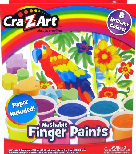 Cra-Z-Art Finger Paints (12406),Assorted - WoodArtSupply