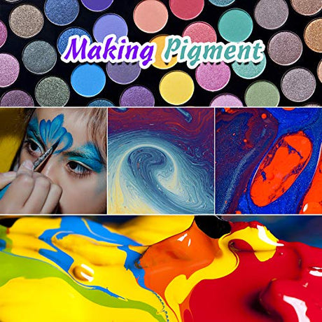 Mica Powder for Epoxy Rsin,Natural Mica Pigment Powder for Soap Making Colorant,Candle Making,Bath Bomb,Lip Gloss,Slime,Epoxy Resin Dye,Paint,Acrylic JTEEY