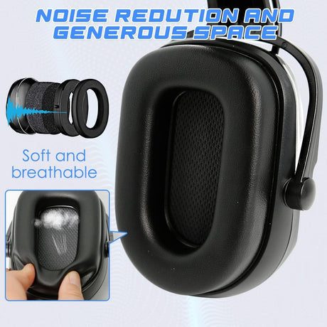 Aolamegs Bluetooth Hard Hat Ear Muffs - NRR 26db Noise-cancelling Hardhats Earmuffs for Calls,Music,Hearing Protection (Not Compatible with the Aolamegs
