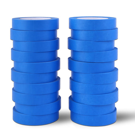 EFOK Blue Painters Tape 1 Inch Bulk - Paint Tape 20 Rolls x 1 Inch x 55 Yards - Painter's Tape Blue Masking Tape for Walls Painting Packing EFOK