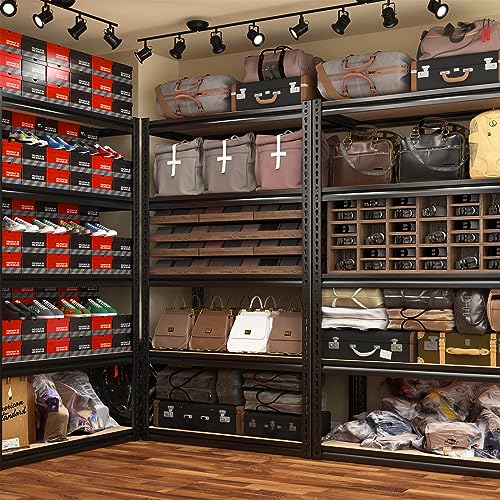 Heavy Duty 72" REIBII Garage Shelving Unit - 2000LBS Adjustable 5 Tier Storage Solution - WoodArtSupply