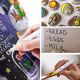 Paint Pens Paint Markers - White Permanent Markers 8 Pack, Oil Based Waterproof Quick Dry Medium Tip Marker Pen for Metal, Wood, Fabric, Plastic, Overseas