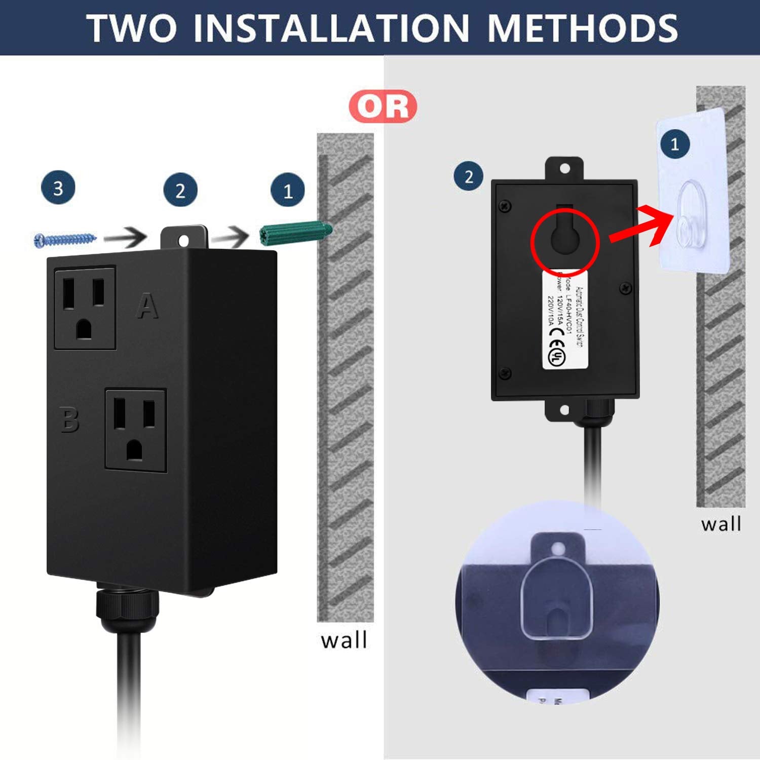 Automatic Vacuum Switch for Power Tools, Etoolcity Unique Current Sensing Technology to Delay Vacuum On to Prevent Circuit Overload, Eliminating Etoolcity