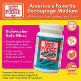 Mod Podge Dishwasher Safe Waterbased Sealer, Glue and Finish (8-Ounce), CS15059 Gloss, 8 Ounce Mod Podge