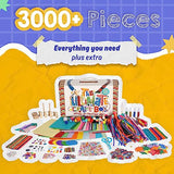 3000+ Pcs Arts and Crafts Supplies for Kids - Kids Craft kit for Boys & Girls - The Ultimate Craft Box Set with 99 Activities Book for Ages 4-6, 6-8, A&R CO.
