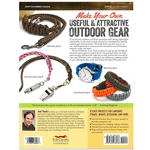 Paracord Outdoor Gear DIY Craft Book and Crafting Essentials Kit (Outdoor Gear DIY Project Book) - WoodArtSupply