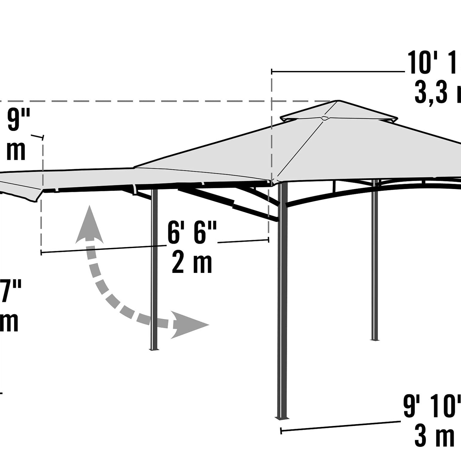 ShelterLogic 24011 Redwood Gazebo – 11 ft. x 11 ft., Bronze Arrow Storage Products