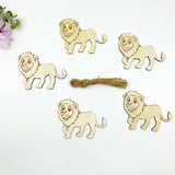30pcs Unfinished Lion Wood Cutouts Lion Wood DIY Crafts Cutouts Blank Wooden Lion Shaped Hanging Ornaments KRSHEMDE