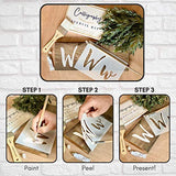 Boutique Calligraphy Stencil Template Kit - 45 Reusable Pieces Includes Lettering Upper and Lowercase both Large Small, Numbers, Punctuation, Laurels Citrusy Boutique