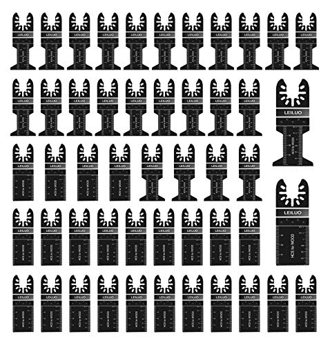 Oscillating Tool Blades LEILUO 50 Pack Wood Multitool Blades Fit DeWalt Bosch Milwaukee Craftsman Rockwell Fein Porter-Cable Chicago Ridgid Makita - WoodArtSupply