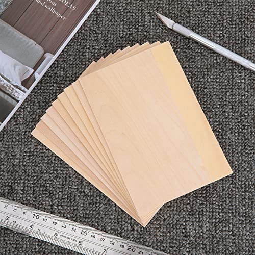 25 Pack 8 x 12 Inch Basswood Sheets, 1/16 Thin Craft Plywood Sheets, Thin & Unfinished Wood Boards for Crafts, Hobby, Model Making, Wood Burning
