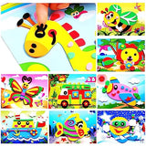 motoeye 20pcs 3D EVA Foam Sticker Puzzle Game DIY Cartoon Animal Learning Education Toys for Toddler Kids Art Craft Kits (kidslove A) motoeye