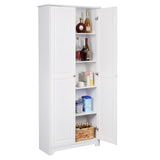 VINGLI Tall Pantry Storage Cabinet, 72'' Kitchen Pantry Cabinet, Freestanding Room Storage, Cupboard, 2 Door Pantry for Laundry Room, Kitchen, VINGLI