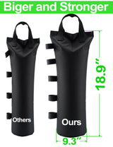 120LBS Extra Large Heavy Duty Canopy Weights Sand Bags for Ez Pop Up Canopy Tent Gazebo Outdoor Instant Sun Shelter Patio Umbrella, Upgraded 5 Giftape