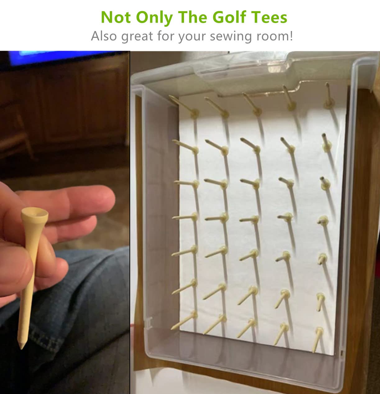 SHKIBY 280 Pack Professional Bamboo Golf Tees 2-3/4 Inch - Stronger Than Wooden Golf Tee Biodegradable & Less Friction SHKIBY