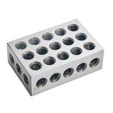 HFS (R) 1 Pair 123 Blocks 1-2-3 Ultra Precision .0002 Hardened Steel with 23 Holes HFS