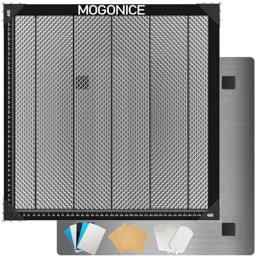 Mogonice Honeycomb Laser Bed 445x445mm 17.5''x17.5'', Magnetic Steel Honeycomb Working Table for Laser Engraver, Fast Heat Dissipation, Table - WoodArtSupply