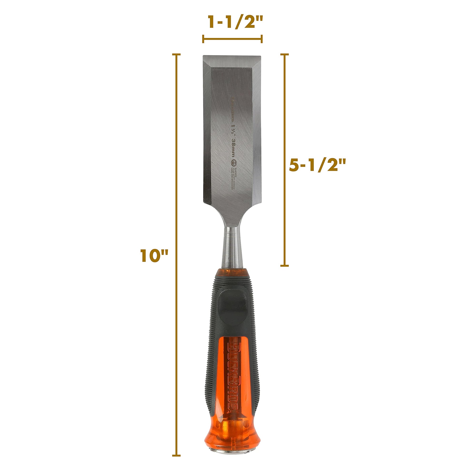 Buck Brothers 74818 Pro Full Tang Wood Chisel – 1-1/2" (38MM) - WoodArtSupply