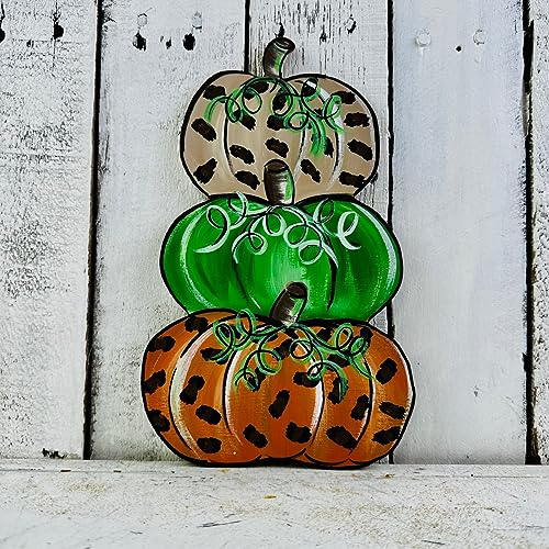 Fall Stacked Pumpkin Unfinished Cutout, Wooden Shape, Paint-able MDF