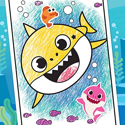 Crayola Baby Shark Coloring Book with Stickers, Gift for Kids, 96 Pages, Ages 3, 4, 5, 6 - WoodArtSupply