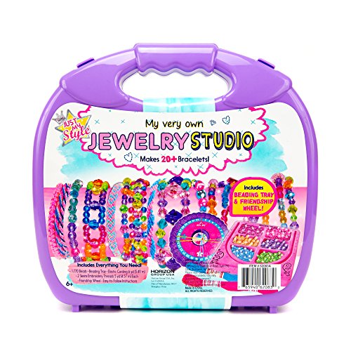 Just My Style My Very Own Jewelry Studio, Personalized Bracelet Making Kit With 1700+ Beads, Bead Kit Great for On-The-Go, Travel DIY Custom Just My Style
