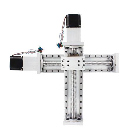 RATTMMOTOR ZBX80 200mm Stroke CNC Linear Stage Motion Actuator X Y Z Axis Linear Slide Rail Aluminum Alloy Cross Sliding Table Linear Rail Guide RATTMMOTOR