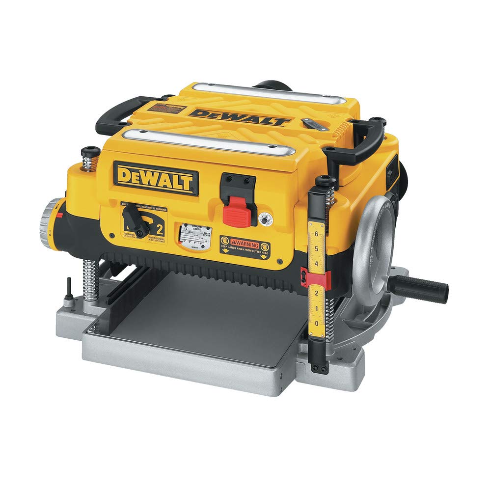 DEWALT Planer, Thickness Planer, 13-Inch, 3 Knife for Larger Cuts, Two Speed 20,000 RPM Motor, Corded (DW735)