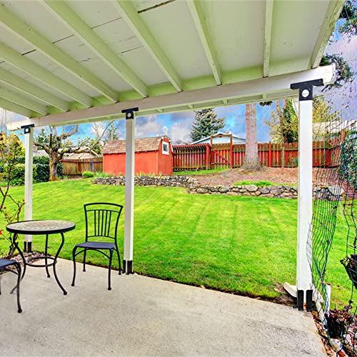 Wpbhk 2Pcs Heavy Duty Pergola Corner Brackets Extension 3-Way T Brackets for 4x4 (Actual Size:3.5X3.5) Post Bracket Pergola Gazebo Kit (2) Wpbhk