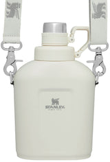 Stanley Legendary Classic Canteen Water Bottle - 1.1 QT - Stainless Steel Canteen with Strap and Leakproof Lid - Dishwasher Safe and BPA-Free, Cream STANLEY