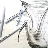 Mont Marte Pastel and Charcoal Blenders, 7 Piece. Comes with 4 Paper Stumps and 3 Paper Tortillions. Suitable for Use with Charcoals, Pastels and MONT MARTE