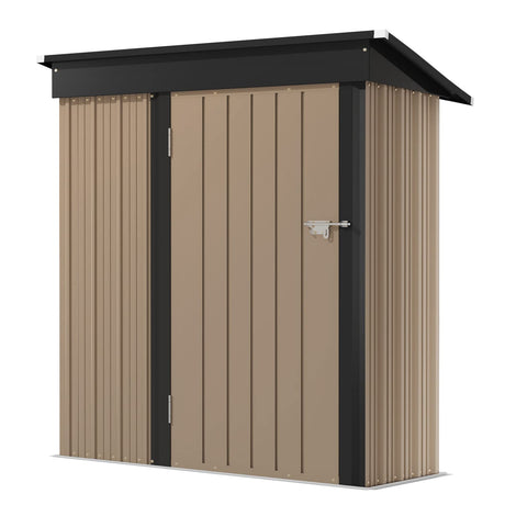 Devoko Outdoor Storage Shed 5 x 3 FT Lockable Metal Garden Shed Steel Anti-Corrosion Storage House with Single Lockable Door for Backyard Outdoor Devoko