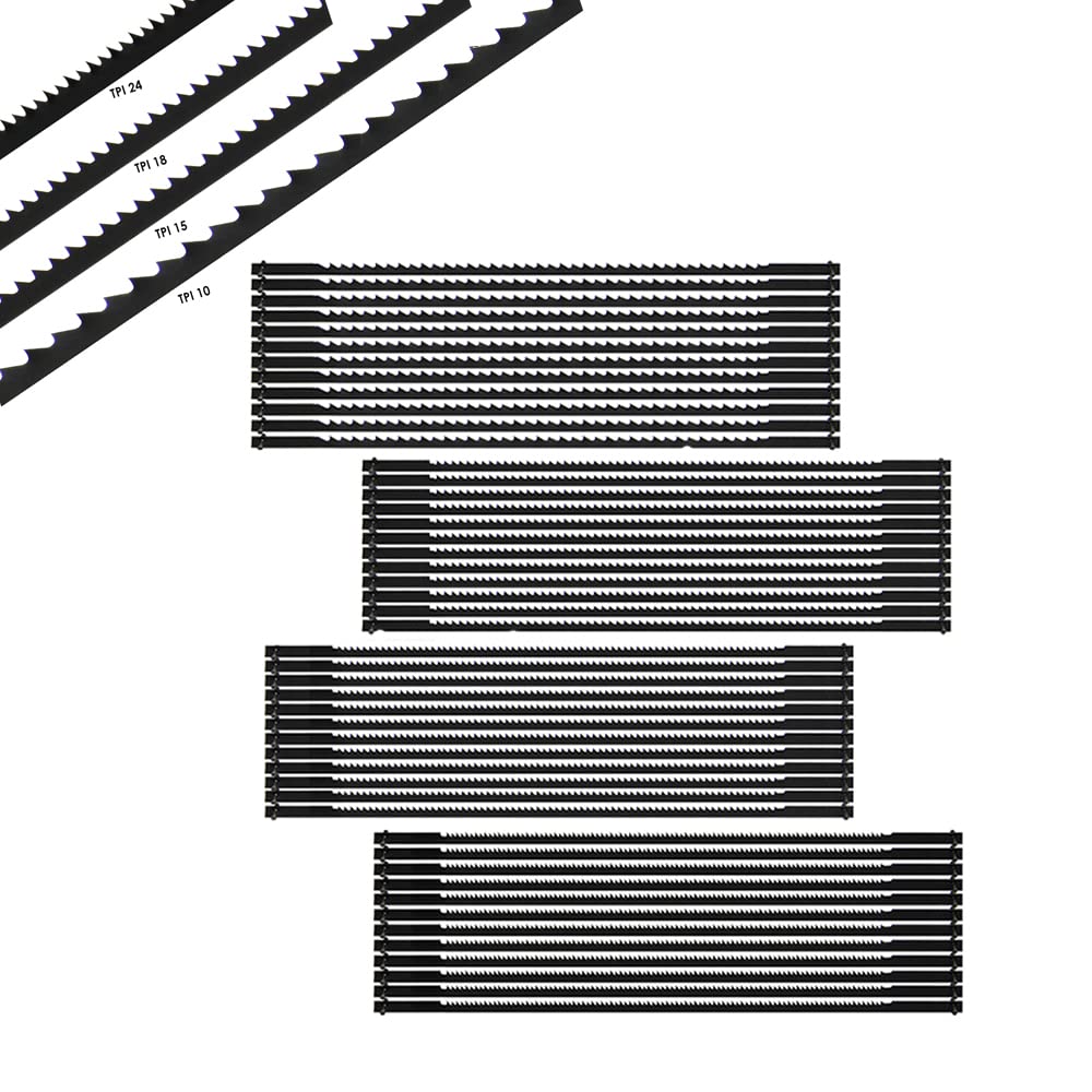 JTEX Scroll Saw Blade 5-Inch Pin End Assortment, 48 Pack, Replacement for Wen 3921, Delta, Ryobi, Dremel, Craftsman, Penn State and All 15in. and JTEX