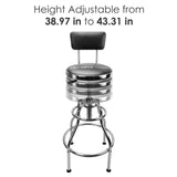 Olympia Tools 82-738 Adjustable Hydraulic Work Stool, Black Olympia Tools