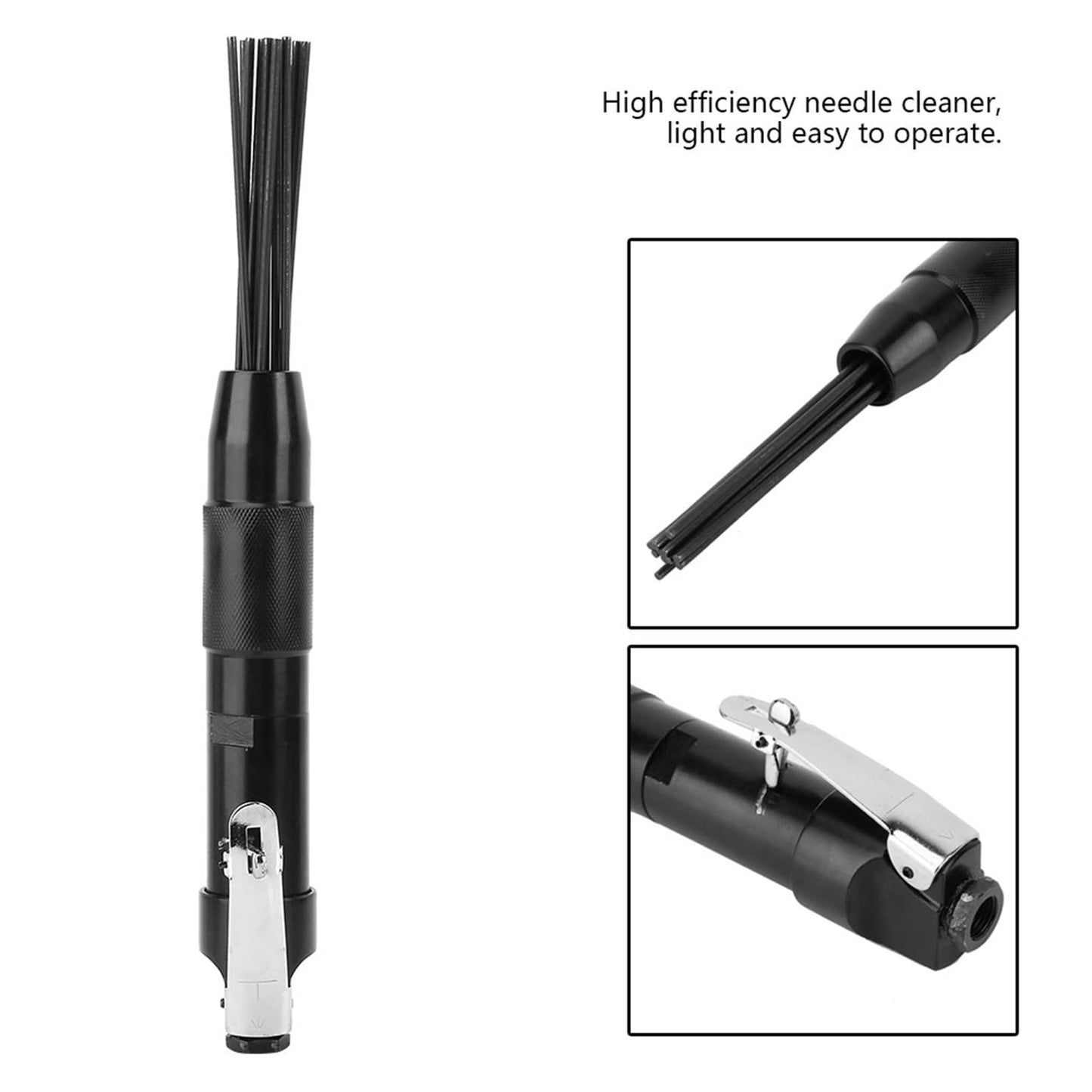 Needle Scaler Attachment, 1/4 4400 RPM Pneumatic Needle Scaler, Descaler for Air Chisel Paint Removing Deburring