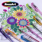 RoseArt Premium 100ct Gel Pen Set Great for Artists, Teachers, Students Featuring Classic, Neon, Pastel, Glitter, Metallic, Neon Glitter and Swirled RoseArt