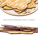 Welcome Arrow Wood Sign Home Decor Wall Art Unfinished 12" x 4" Woodums