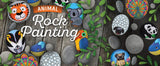 Hinkler Animal Rock Painting Box Set - DIY Rock Painting for Adults - Rocks, Brush, Paint Included - Mandala Stone Artist - Create Rock Artwork at Hinkler