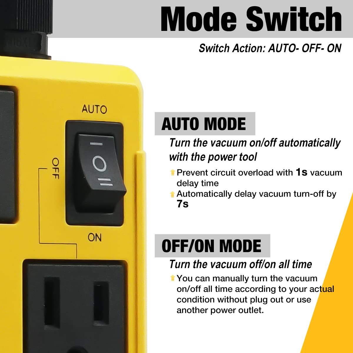 senctrl Automatic Vacuum Switch Allow Power Tool/Table Saw to Turn Vac Cleaner/Accessory On and Off Automatically, Load Sensing, On Delay Prevent - WoodArtSupply