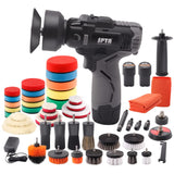 SPTA 12V Cordless Car Polisher Tool Sets, Cordless Drill Variable Speed Polisher and Buffer, 2000mAh Li-ion Battery with Fast Charger and Polishing SPTA