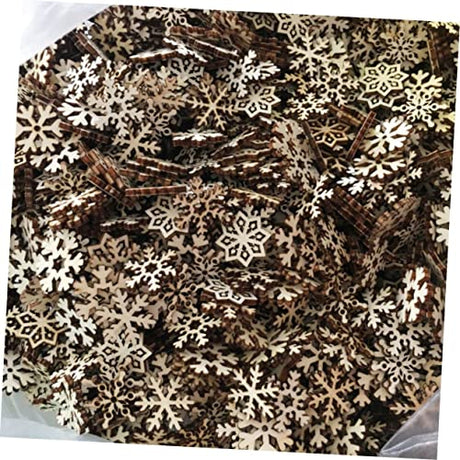 NOLITOY 100 Pcs Home Decorations Decor Gift Tags for Presents Christmas Unfinished Wood Slices Christmas Wooden Cutout Snowflake Ornaments Wooden NOLITOY