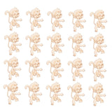 SEWACC 40 Pcs Unfinished Wood Monkey Cutout Shapes Wood Cutouts for DIY Crafts Wood Letters Crafts Dining Table Decor Desk Topper Unfinished Wooden SEWACC