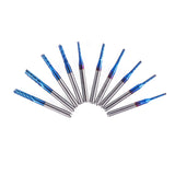 SainSmart Genmitsu 10Pcs Nano Blue Coat End Mill CNC Router Bits, 1.5-3.175mm, 1/8" Shank SainSmart