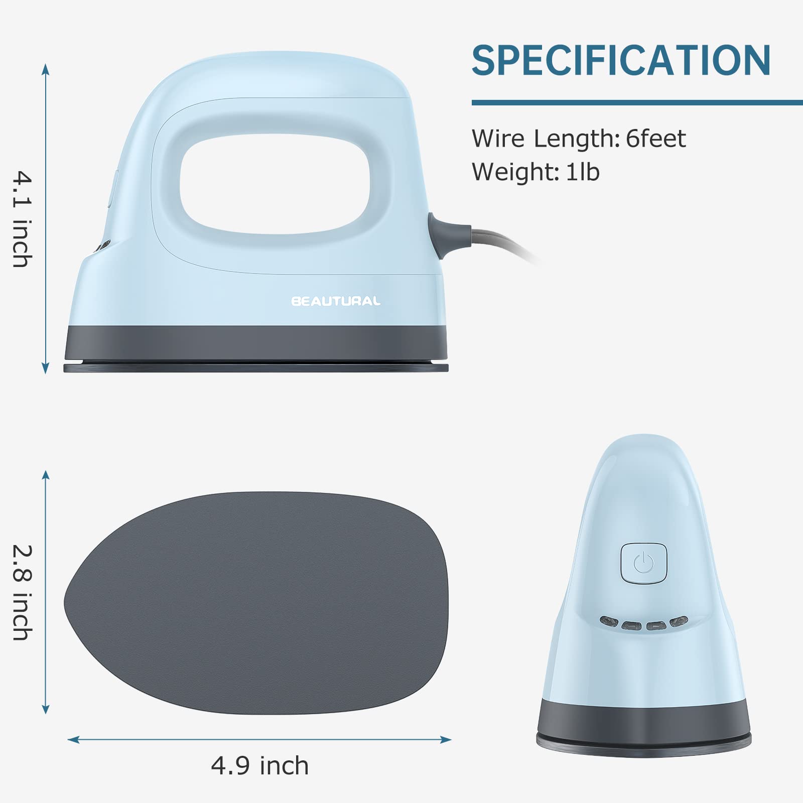 BEAUTURAL Mini Heat Press Machine, Easy to Use for T-Shirts, Shoes, Hats, Bags and Small HTV Vinyl Projects Transfer, 4 Heat Settings & Precision - WoodArtSupply