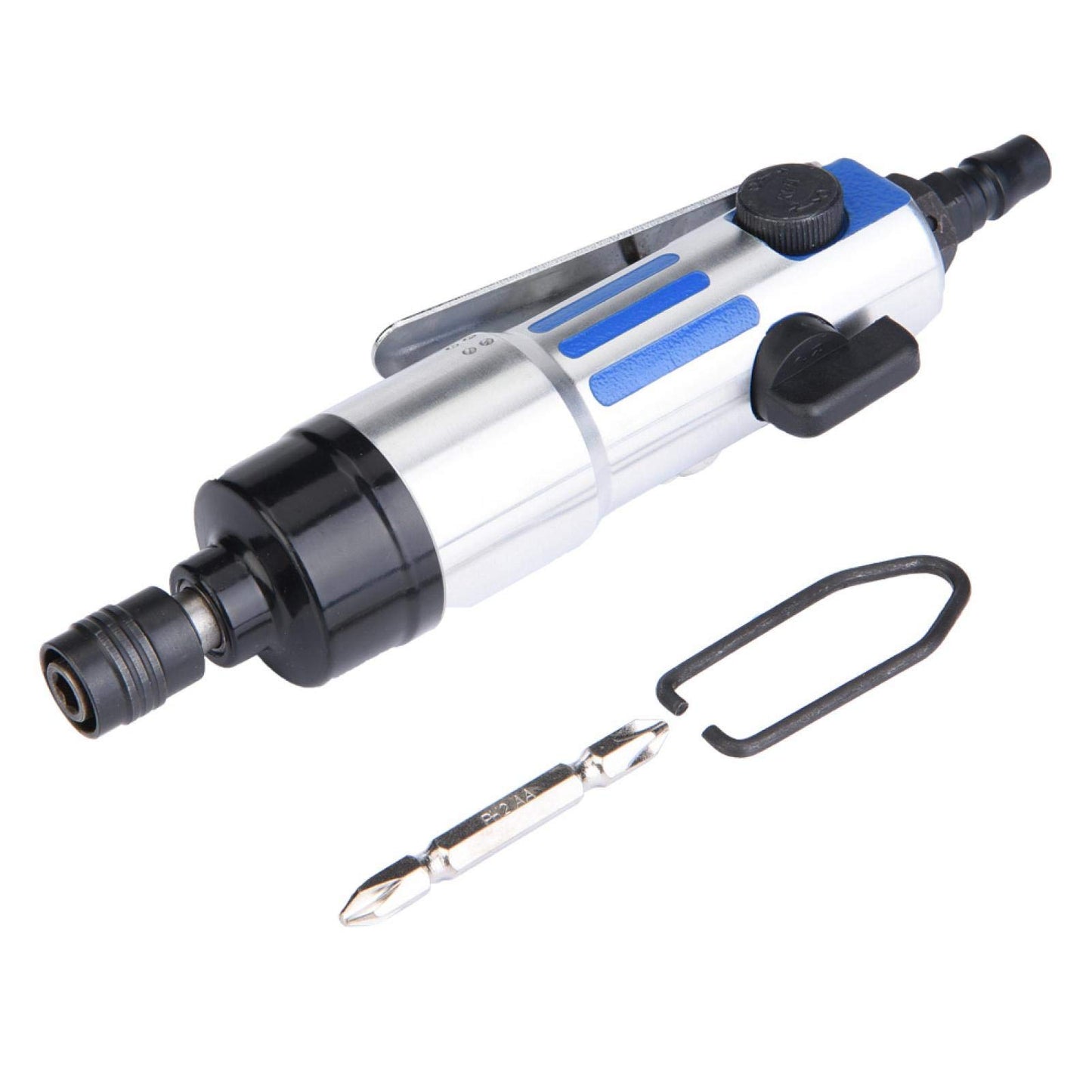 Air Screwdriver, Adjustable Industrial Screwdriver, 1/4" Pneumatic Air Screwdriver Straight Hand Industrial Screw Driver Tool 9000rpm - WoodArtSupply