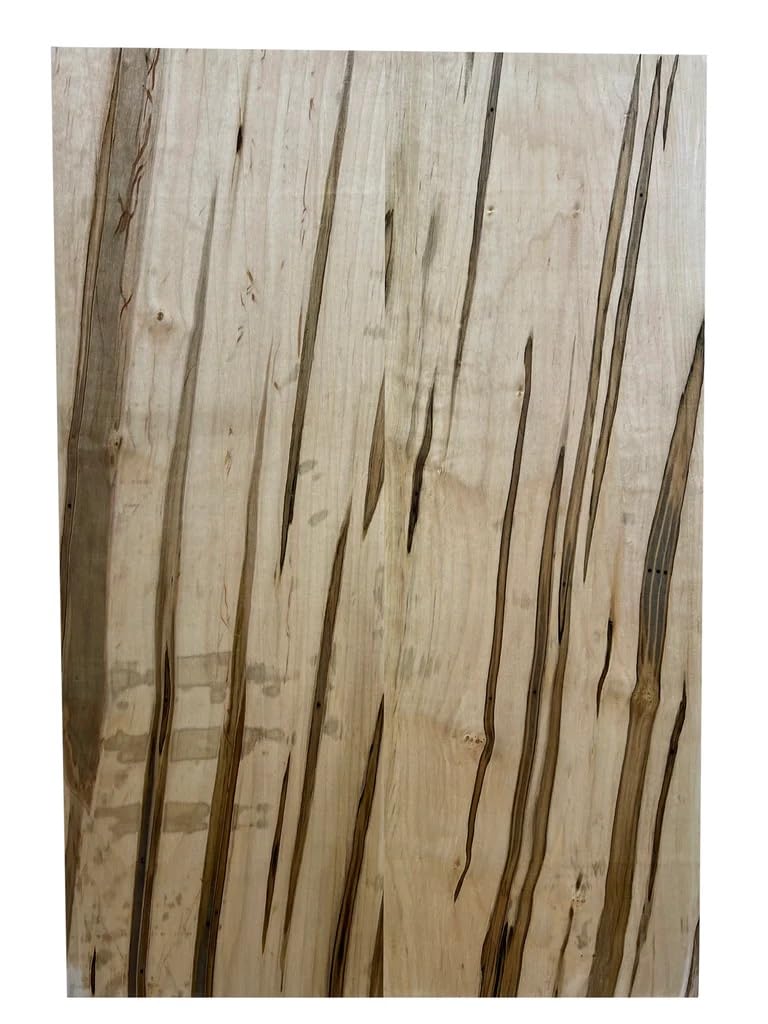 Exotic Wood Zone | Ambrosia Maple Electric Guitar Wood Body Blank | 21" x 14" x 2"- 3 Piece Glued (Planed) Exotic Wood Zone