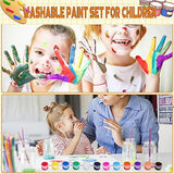 280 Pcs Washable Paint for Kids Arts and Crafts, 20 Gouache Watercolor Paint Sets of 12 Colors for Party Classroom Painting Supplies, 20 Flat and 20 DUA MAIGA