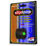 StudPoP Original Magnetic Stud Finder. Various colors. Finds metal fasteners holding the wall to the studs. 1" diam moving magnet gives an audible StudPoP