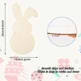 Whaline 4Pcs Easter Wooden Bunny Cutouts 9.8 x 5.1 Inch Unfinished Wooden Bunny Slices Signs Wood Rabbit Ornament for Spring Easter DIY Painting Whaline