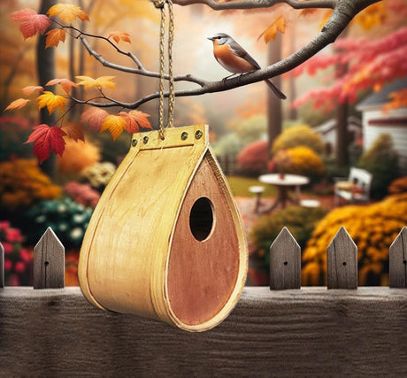 Pollinating Palace - Outdoor Hanging Wooden Bird House,Outdoor Birdhouse for Hummingbirds, Bluebirds and Finch Cardinals, Songbirds, Birdhouse GardeningProducts4Less