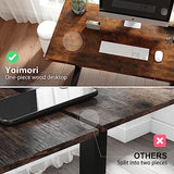 Yoimori Electric Standing Desk with Drawer,48 x 24 Inches Standing Desk Adjustable Height Desk with 12W Wireless Charging,One-Piece Wooden Desktop Yoimori